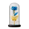 Galaxie Rose fleur artificielle Rose en verre dôme avec papillon coloré lumière LED Rose cadeaux idée pour les femmes anniversaire mère fournits jour noël saint valentin