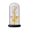 Galaxie Rose fleur artificielle Rose en verre dôme avec papillon coloré lumière LED Rose cadeaux idée pour les femmes anniversaire mère fournits jour noël saint valentin