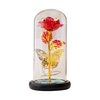 Galaxie Rose fleur artificielle Rose en verre dôme avec papillon coloré lumière LED Rose cadeaux idée pour les femmes anniversaire mère fournits jour noël saint valentin