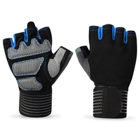 Gants à doigts courts Sports de plein air Gants de protection complète du poignet Gants de fitness demi-doigt Gants respirants résistants aux déchirures Gants de cyclisme