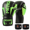 Gants de boxe avec sangles de maintien du poignet Kick Boxing Muay Thai Punching Training Bag Gants Bandages ajustables Moufles de sport de plein air Équipement de pratique de boxe pour sac de frappe Sac de boxe Pads de boxe 12 oz