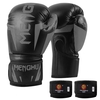Gants de boxe avec sangles de maintien du poignet Kick Boxing Muay Thai Punching Training Bag Gants Bandages ajustables Moufles de sport de plein air Équipement de pratique de boxe pour sac de frappe Sac de boxe Pads de boxe 12 oz