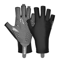 Gants de pêche Protection solaire antidérapante Gants à demi-doigts Gants de sport super élastiques pour cyclisme en plein air Randonnée Conduite