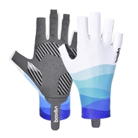 Gants de pêche Protection solaire antidérapante Gants à demi-doigts Gants de sport super élastiques pour cyclisme en plein air Randonnée Conduite