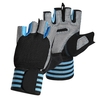 Gants de sport anti-dérapants gants de cyclisme demi-doigts avec de longues sangles de poignet absorbant les chocs rembourrés gants d