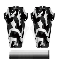 Garde-boue de vélo de montagne garde-boue avant et arrière garde-boue de vélo plaque de pluie avec 8 sangles de fixation accessoires de vélo
