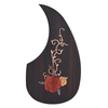 Garde Pickguard guitare en bois Pick pour 40 "41" guitares acoustiques en bois ébène avec motif de fleurs décoratives