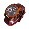 GEZFEEL Imperméable Sport Montre Chronographe Date Horloge Silica Gel Sangle Poignet Rétro Montre Multifonction Lumineux Montre-Bracelet À Quartz Hommes