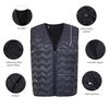 Gilet chauffant Rechargeable Intelligent Thermostat gilet col en V col étanche lavable auto réguler gilet d