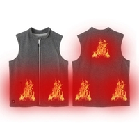 Gilet chauffant unisexe USB charge gilets chauds électriques veste chauffante lavable pour la chasse à moto en plein air