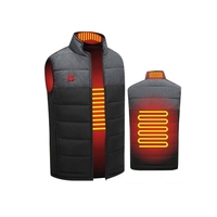 Gilet chauffant USB électrique hiver gilet chaud manteau chauffant veste pour moto voyage ski randonnée Camping