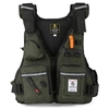 Gilet de flottabilité de veste de pêche à la mouche multi-poches avec porte-bouteille d