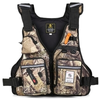 Gilet de flottabilité de veste de pêche à la mouche multi-poches avec porte-bouteille d