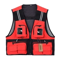Gilet de pêche en maille sans manches pour la pêche en plein air Lixada