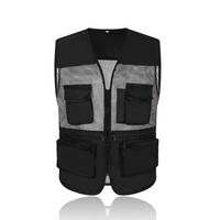 Gilet de pêche gilet de voyage de pêche respirant avec poches à fermeture éclair gilet de travail d