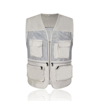 Gilet de pêche gilet de voyage de pêche respirant avec poches à fermeture éclair gilet de travail d