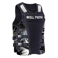 Gilet de sauvetage de sports nautiques gilet de sécurité de sauvetage de flottabilité avec trous de drainage pour adultes pêche bateau kayak surf natation