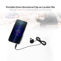 GL-119 3.5AUX Microphone Lavalier Microphone à condensateur omnidirectionnel Superbe son pour l