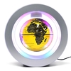 Globe flottant avec base multicolore LED Creative 6 pouces anti-gravité magnétique lévitation carte du monde rotative pour enfants cadeau bureau à domicile décoration de bureau enseignement démo