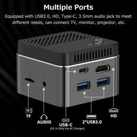 GMK NucBox KB1 Mini PC Processeur Intel Celeron J4125 Intel UHD Graphics 600 GPU 8 Go + 128 Go de mémoire WiFi double bande Prise UK