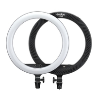 Godox LR150 18 pouces LED Ring Light Studio Photography Fill-in Light 3000K-6000K Température bicolore Luminosité réglable avec support de téléphone pour Live Streaming Selfie Maquillage Portrait Photographie