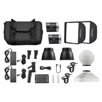 Godox ML30Bi-K2 Kit de 2 lumières Lampe vidéo LED pour studio portable 2800K-6500K Télécommande APP bicolore