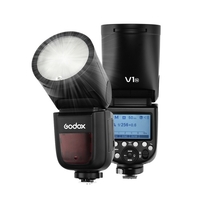 Godox V1N Appareil photo professionnel Flash Speedlite Tête ronde Sans fil 2.4G Fresnel Zoom