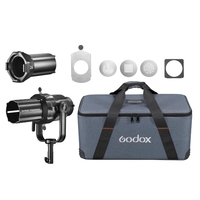 Godox VSA-26K Kit de fixation pour projecteur à monture Bowens avec support de projecteur + lentille de projection 26° + support de gobo + 3 pièces de gobo + cadre en gel + sac de transport pour Godox VL300/SL150II et autres lampes LED à monture Bowen