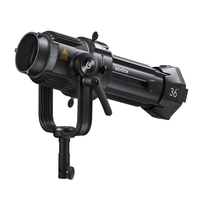Godox VSA-36K Kit de fixation pour projecteur à monture Bowens avec support de projecteur + lentille de projection à 36 ° + support de gobo + 3 pièces de gobo + cadre en gel + sac de transport pour Godox VL300/SL150II et autres lampes LED à monture B