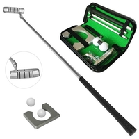 Golf Putting Set avec Golf Putter 2 Balles de Golf Golf Putting Cup pour Voyage Golf Intérieur Putting Practice Portable Golf Putter Kit Convient pour Droitier