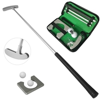 Golf Putting Set avec Golf Putter 2 Balles de Golf Golf Putting Cup pour Voyage Golf Intérieur Putting Practice Portable Golf Putter Kit Convient pour Droitier