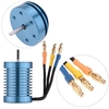 GoolRC 3650 4370KV 4P Capteur Moteur Brushless avec 45A Brushless ESC (contrôleur de vitesse électrique) pour 1/10 RC Off-Road Voiture
