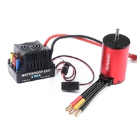GoolRC 3660 3800KV moteur sans balai 80A ESC contrôleur de vitesse électronique sans brosse 6 V / 3A BEC pour camion sur chenilles de voiture 1/10 RC
