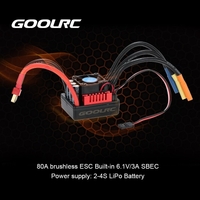 GoolRC S-80A Brushless ESC Contrôleur de vitesse électrique avec 6.1V/3A SBEC pour 1/8 RC Car