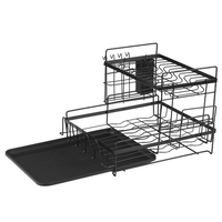 Égouttoir à vaisselle en acier au carbone Grille de rangement de grande capacité