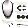 Grade alimentaire 100 % Silicone dentition Collier perles Soft pour Chew bébé enfant jouets bijoux pour maman à porter BPA libre EN71 F963 FDA certificat de soins infirmiers