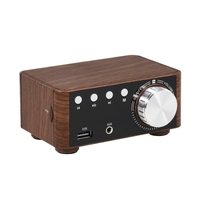 Grain de bois HIFI BT 5.0 amplificateur Audio de puissance numérique classe D 50WX2 stéréo maison Audio voiture Marine USB/AUX IN