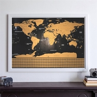Grattez carte Affiche de vacances interactive Cartes du monde (42X30)