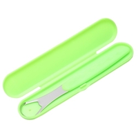 Grattoir à langue en acier inoxydable,  nettoyeur de langue de forme incurvée Double face pour adultes et enfants,  améliore l