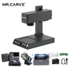 Graveur laser de la machine de marquage MR.CARVE M4 Module laser infrarouge 2 W et module laser bleu clair 5 W Zone de sculpture 70x70mm avec rouleau rotatif et erneaux