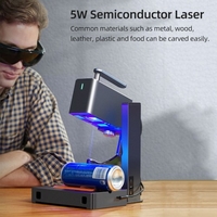 Graveur laser portable à semi-conducteurs LaserPecker 2 Pro version 5 W Graveur et découpeur avec rouleau rotatif