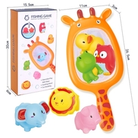Greci Jouets de bain pour enfants Baignoire pour bébé Jouets pour attraper des poissons Squirters de bain doux Squeeze Jouets d