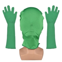 Green Chroma Key Mask Gants Chromakey Hood Glove Invisible Effects Background Chroma Keying Gants verts Masque pour écran vert Photographie Photo Vidéo