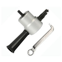 Grignoteuse de tôles Coupeuse de tôles à double tête Attachement de perceuse de grignoteuse pour la coupe de courbes droites et de cercles