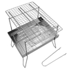 Gril extérieur en acier inoxydable Grille de barbecue Portable Grille de barbecue Gril à charbon pour Camping en plein air Pique-nique Home Park