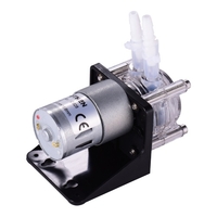 GROTHEN DC 12V Pompe péristaltique avec tube en silicone Pompe à eau liquide à haut débit Dosage Pompe à vide Auto-amorçante Anti-corrosion Débit réglable pour laboratoire d