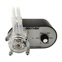 GROTHEN G328A Pompe péristaltique 100-240V 114-500 ml / min Tube en silicone vulcanisé de qualité alimentaire à haut débit réglable pour laboratoire d