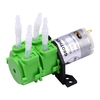 GROTHEN Pompe péristaltique Double tête DC 12V / 24V Pompe doseuse Micro-circulatrice Pompe auto-amorçante à eau silencieuse avec tube en silicone de qualité alimentaire pour analyse chimique en laboratoire d