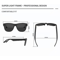 GS01 Lunettes de soleil intelligentes Sans fil BT5.0 Casque stéréo Appel mains libres Musique Audio Lunettes de soleil Vélo de plein air Lunettes de soleil Casque avec micro