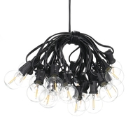 Guirlande LED G40 à énergie solaire Tomshine 7, 62 m / 25 pieds 25 prises avec au total 27 ampoules blanc chaud IP45 résistant à l